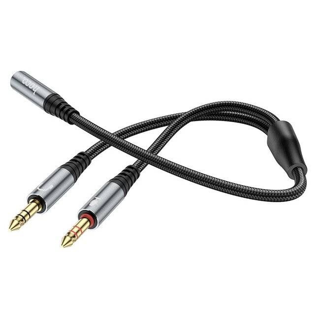 محول Hoco UPA21 2-in-1 3.5mm Audio 25cm - 1