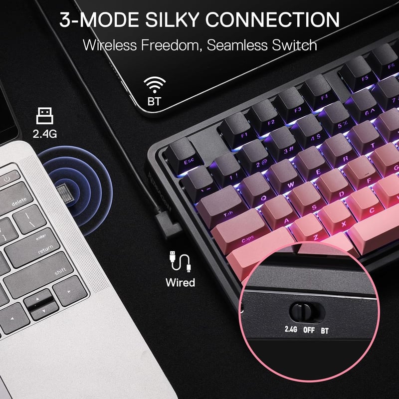 Redragon K728SP-RGB-PRO TKL Mechanical Wired Keyboard - 9