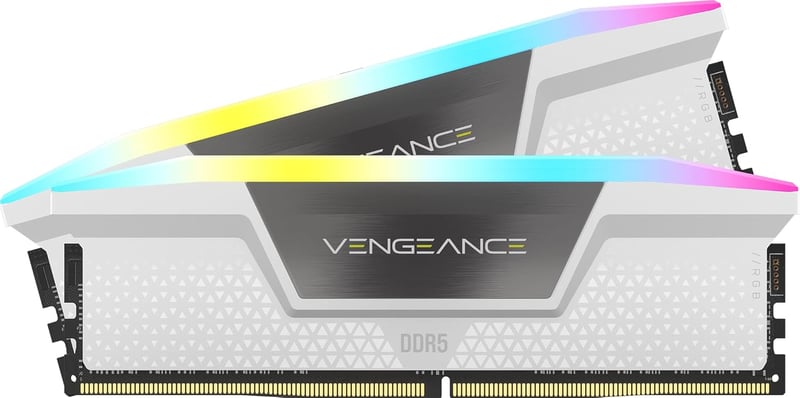 CORSAIR VENGEANCE RGB 32GB (2x16GB) DDR5 6000MT/s CL36 Memory Kit - White - 6