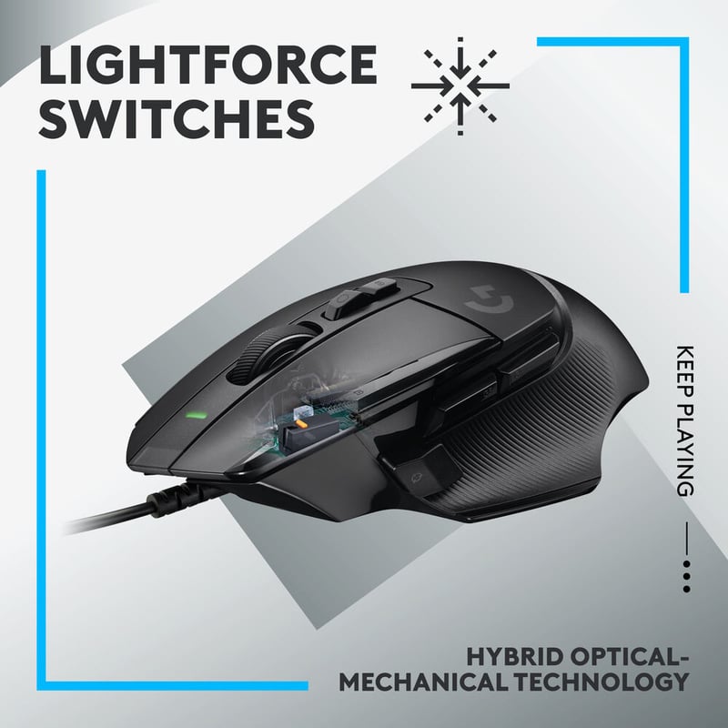 ماوس Logitech G G502 X 25600 DPI سلكي RGB أبيض - 5