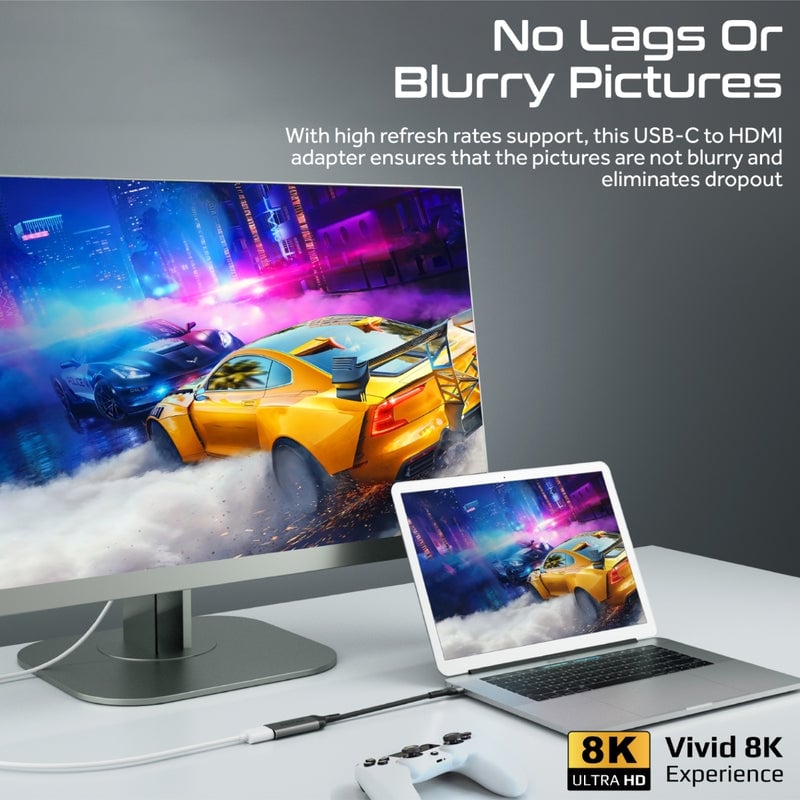 محول USB Promate MediaLink 8K@60Hz USB-C إلى HDMI هيكل ألومنيوم - 4