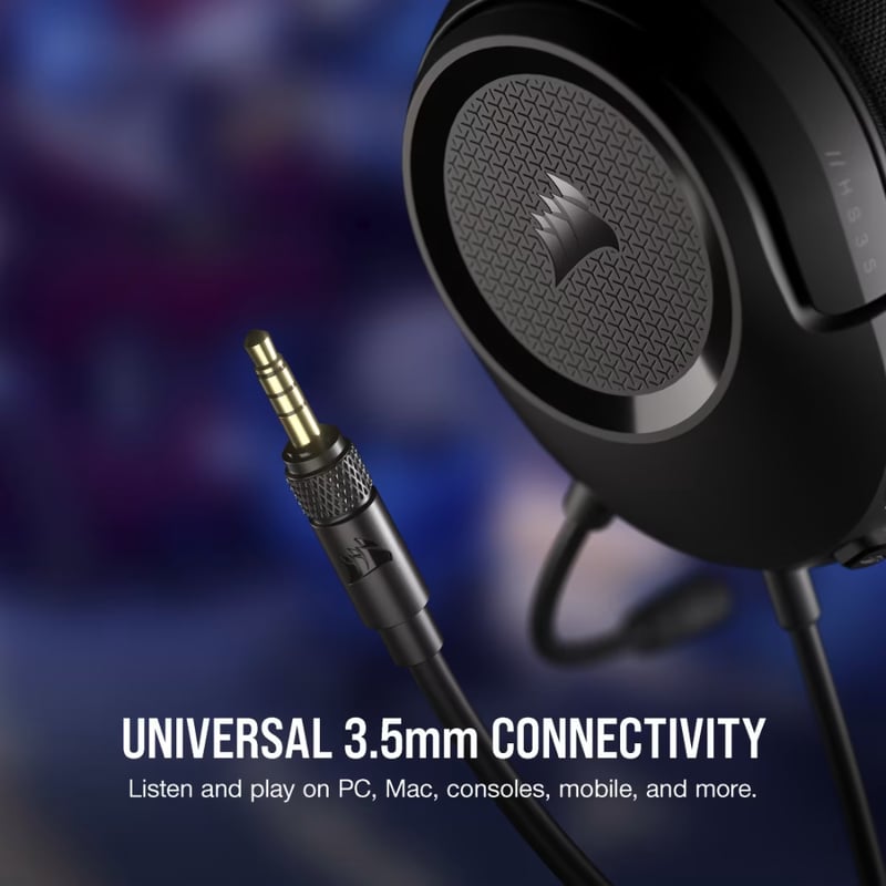 سماعات Corsair HS35 ستيريو مع ميكروفون 3.5mm أسود - 10