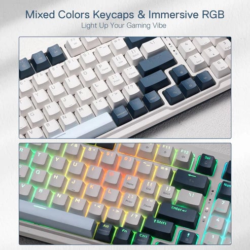 Redragon K686WB-RGB-PRO 96% Gasket Mechanical Red Switch Dual-Mode Keyboard - 7
