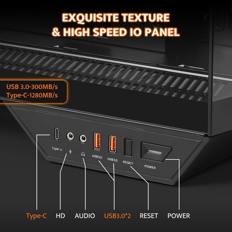 DarkFlash DY470 Mid-Tower ATX Case Black Tempered Glass - 2