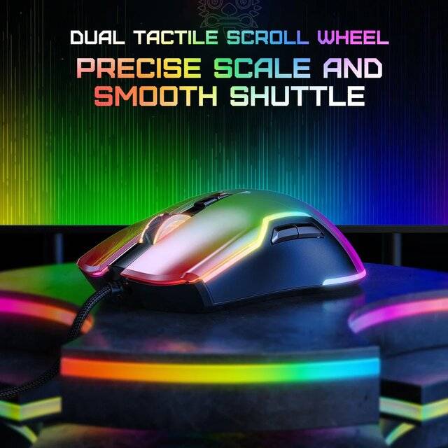 Onikuma CW922 Wired Gaming Mouse 12800 DPI RGB Black - 3