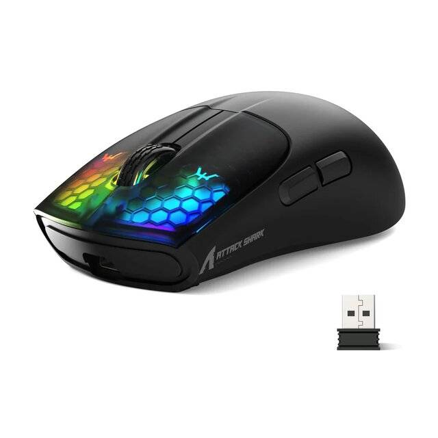 Attack Shark X5 Mouse Wireless 4000 DPI Ultralight Black - 5