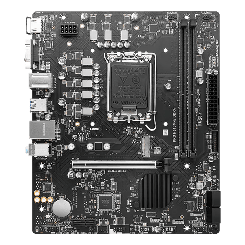 لوحة أم MSI H610-E Pro Intel H610 LGA1700 Micro-ATX DDR4 - 3