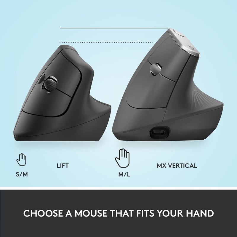 ماوس Logitech Lift Vertical Ergonomic 4000 DPI لاسلكي وردي - 34