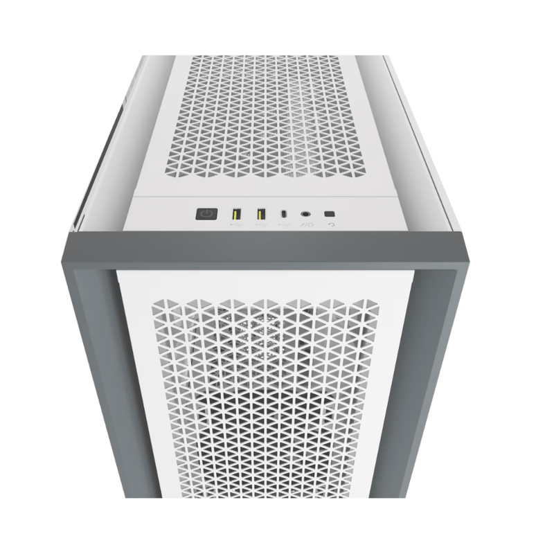 كيس Corsair 5000D Airflow Mid-Tower أبيض زجاج مقسى - 5