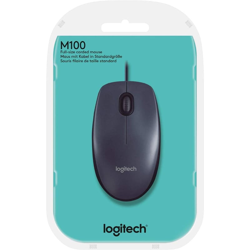 ماوس Logitech M100 سلكي 1000 DPI - 3