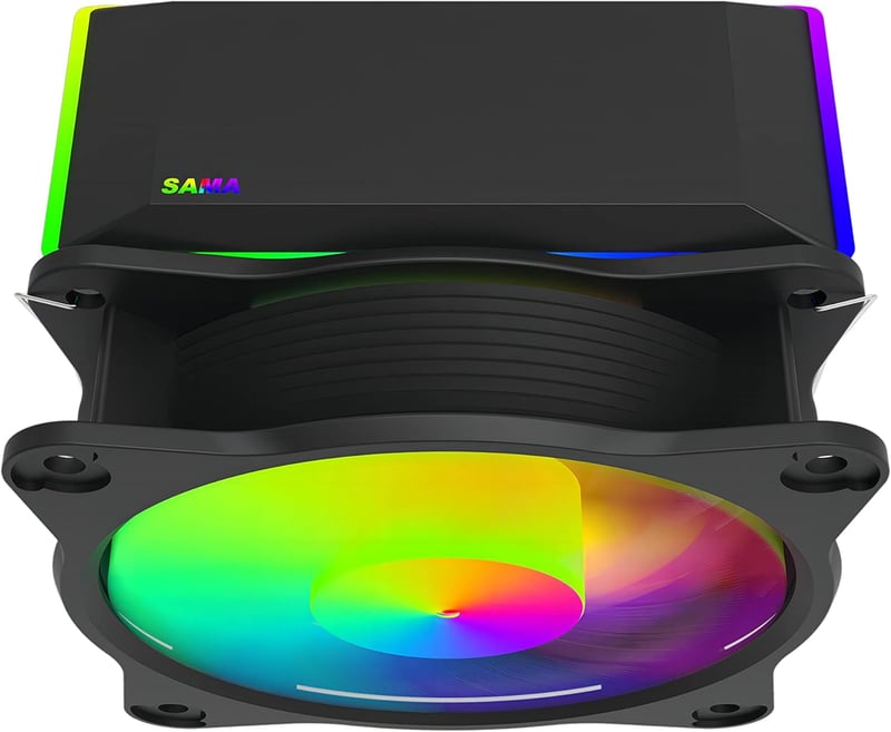 مبرد هوائي للمعالج SAMA KA200D بقدرة 65W مع إضاءة RGB - 4