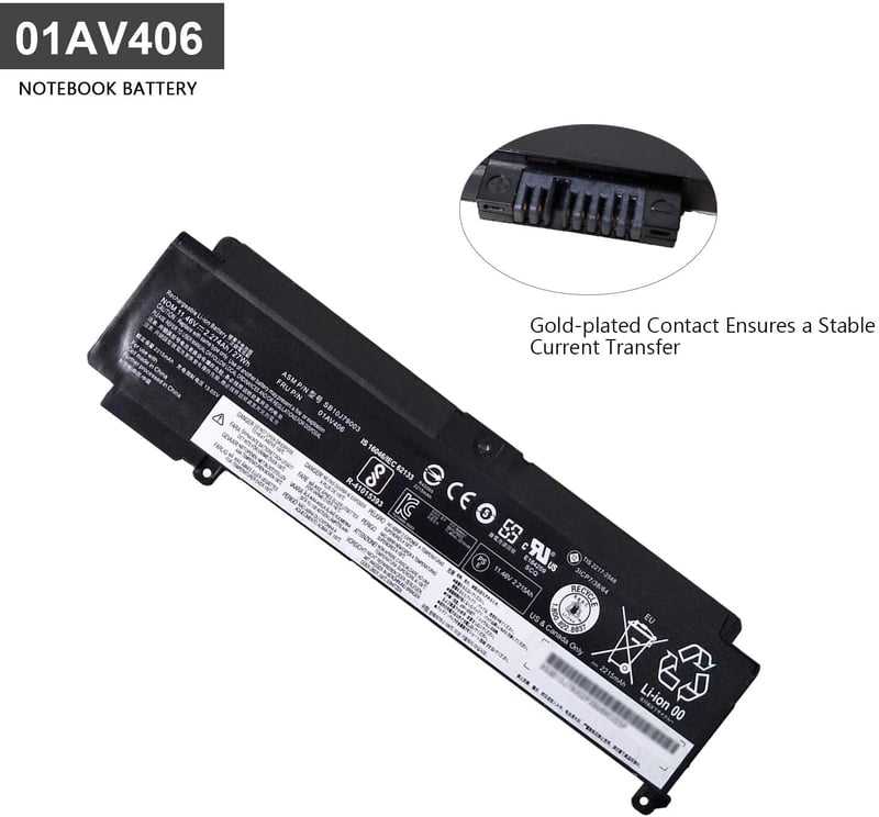 Zoom Laptop Battery for Lenovo ThinkPad T460s T470s - 5