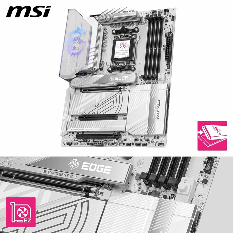 MSI MPG X870E EDGE TI WIFI AMD X870E AM5 ATX Motherboard - 6