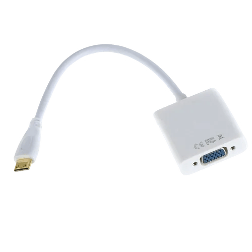محول VCOM Mini HDMI M إلى VGA F أبيض 0.15M - 1