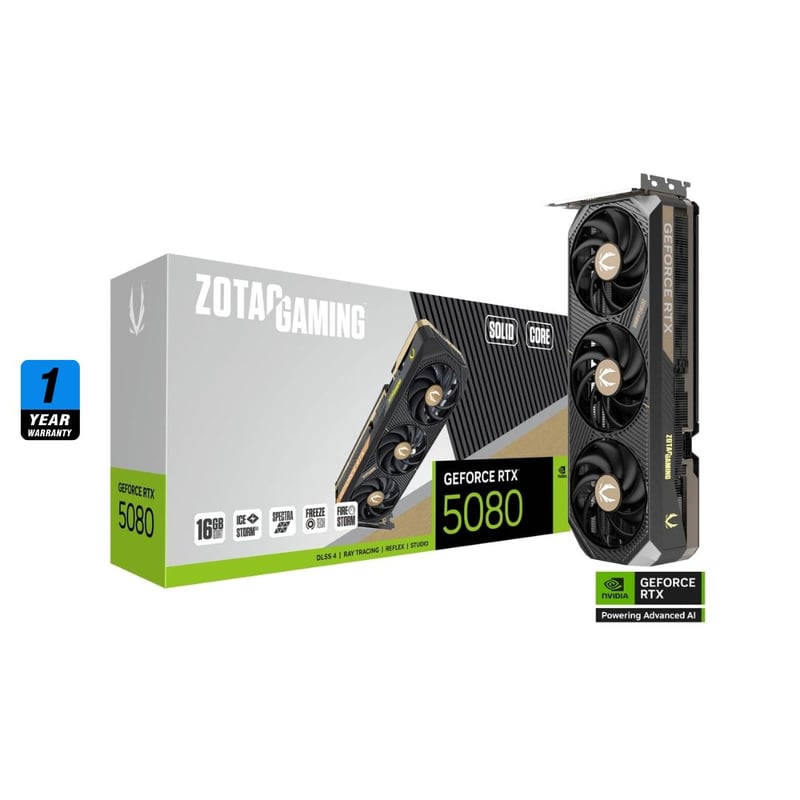 ZOTAC GAMING GeForce RTX 5080 16GB GDDR7 SOLID CORE - 8