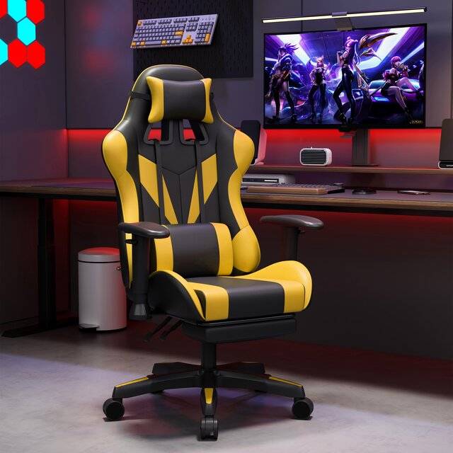 Raptor RGC-100 Gaming Chair - Black & Yellow - 2