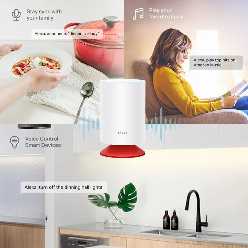 TP-Link Deco Voice X20 AX1800 2-Pack Mesh Wi-Fi 6 Dual-Band System - 8