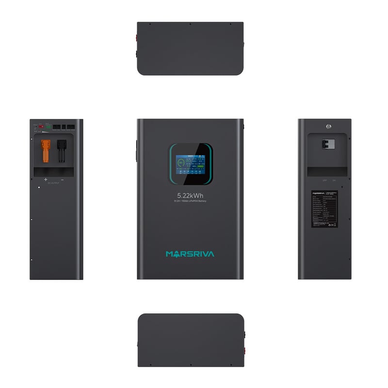Marsriva LiFePO4 Battery MR-LFP48-100-WMD 5.22kWh 48V - 6