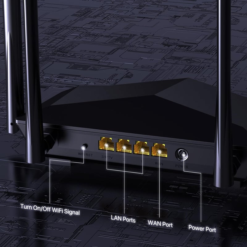 Tenda AC1200 Dual-Band WiFi 5 Gigabit Router - 6