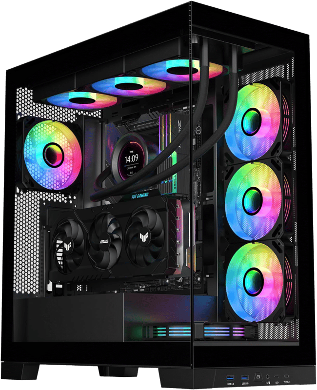 SAMA NEVIEW 4503 Mid-Tower ATX Case Dual Tempered Glass - 10