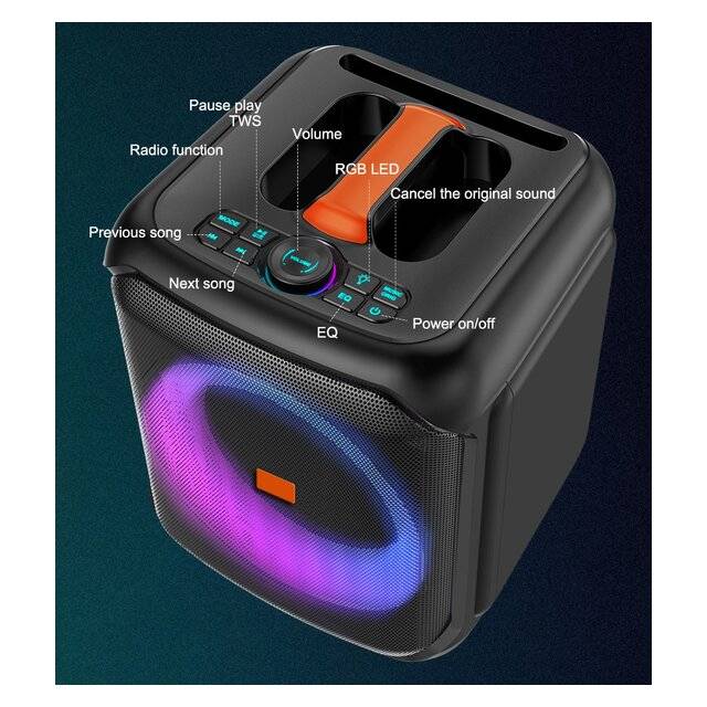 OEM ZQ8128 20W 3000mAh Portable Bluetooth Speaker - 3