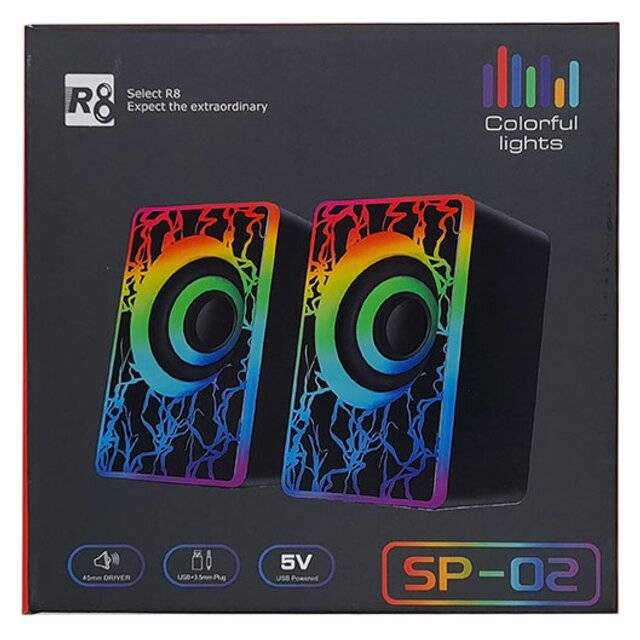 R8 SP-02 Portable Bluetooth Speaker with RGB Lights - 3