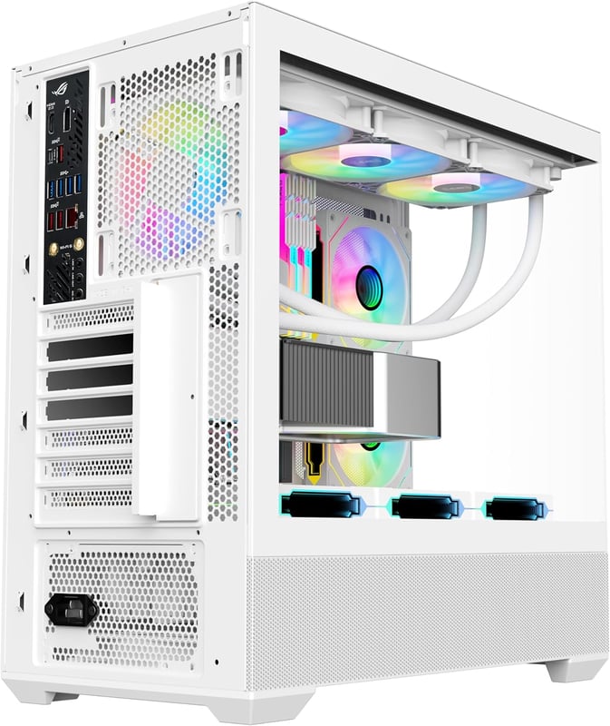 SAMA SV02 Mid-Tower ATX Case White Tempered Glass - 7