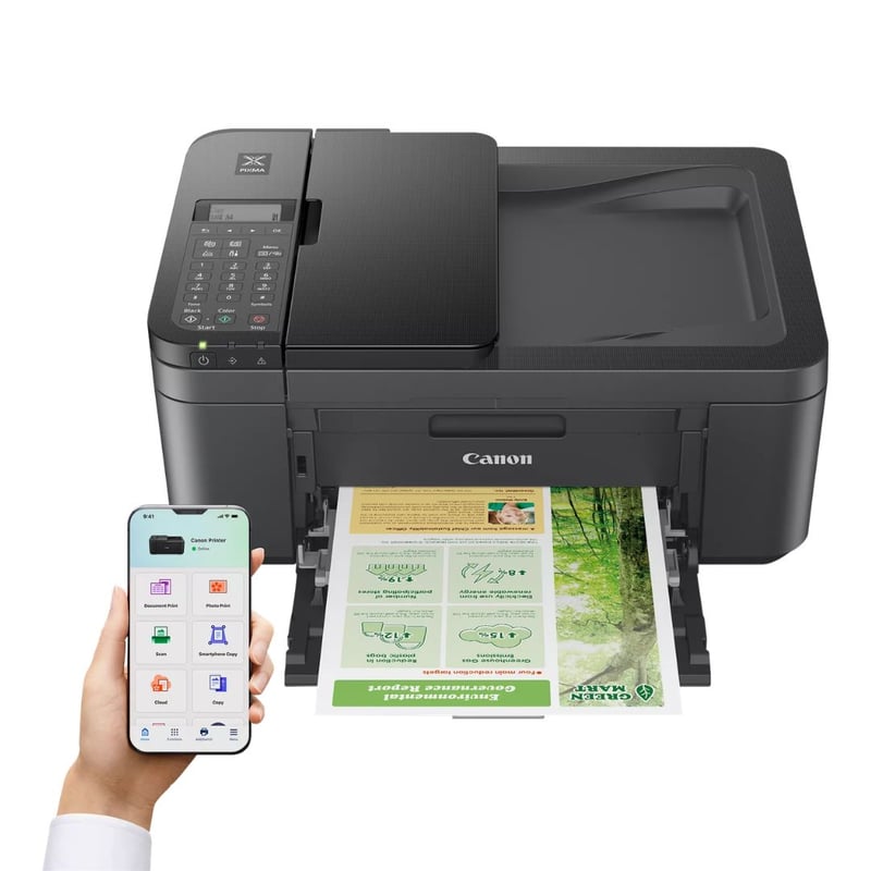 Canon PIXMA TR4645 Wi-Fi, Inkjet Color 4-in-1 Printer, Printing from Smart Devices - 4