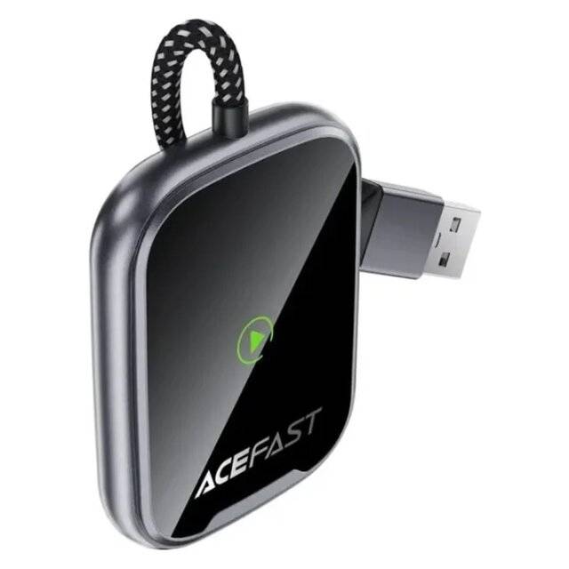 محول AceFast QC1 USB-A إلى Wireless CarPlay & Android Auto - 2