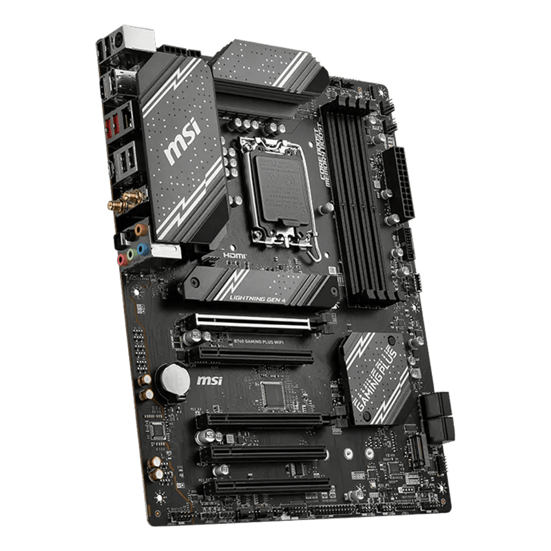MSI B760 GAMING PLUS WIFI LGA 1700 ATX Motherboard DDR5 PCIe 4.0 Wi-Fi 6E - 5