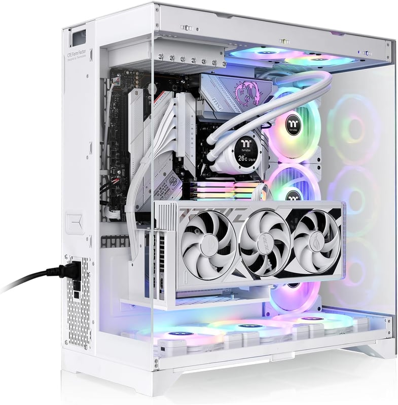 Thermaltake CTE E550 TG Mid-Tower ATX Case Snow White - 10
