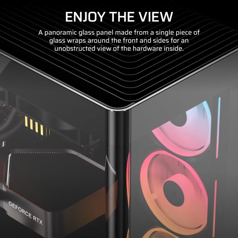 كيس Corsair Frame 4500X Mid-Tower ATX أسود ARGB زجاج مقوى - 4