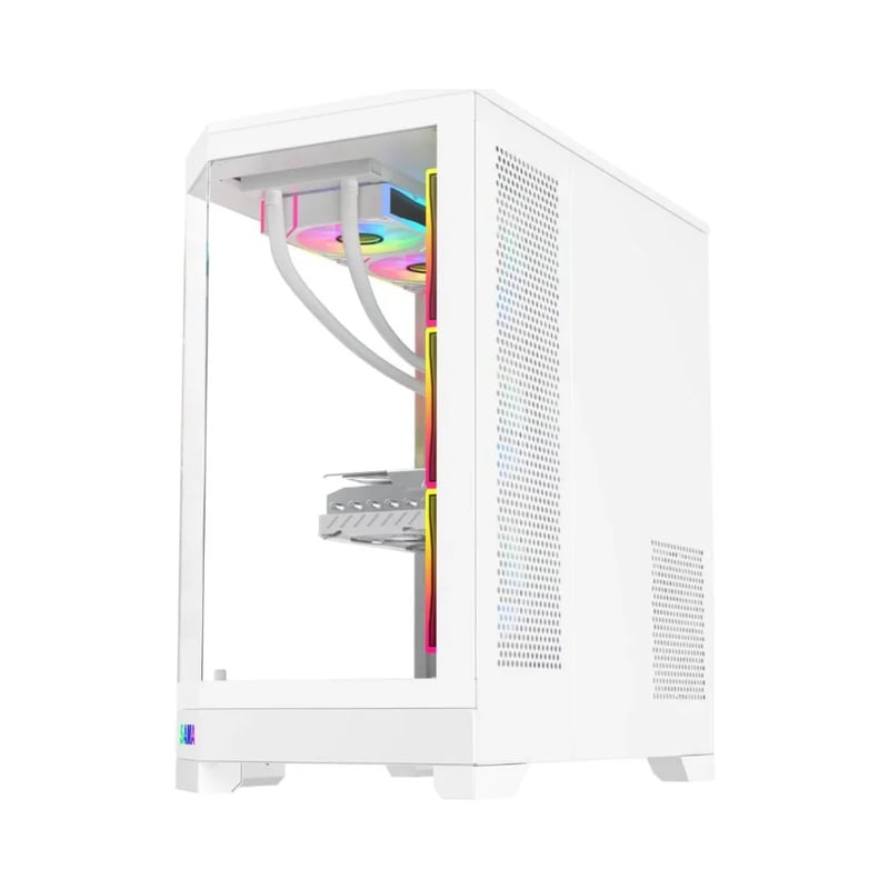 SAMA Neview 3021 Full-Tower ATX Case White Tempered Glass - 4