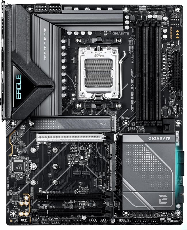 لوحة أم جيجابايت إيجل GIGABYTE X870E EAGLE X3D WIFI7 بمقبس AMD AM5 ودعم ذاكرة DDR5 بحجم ATX - 3