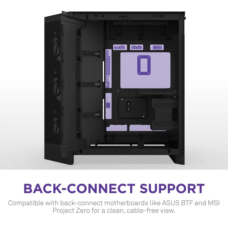 كيس NZXT H9 Flow Mid-Tower ATX أسود RGB - 8