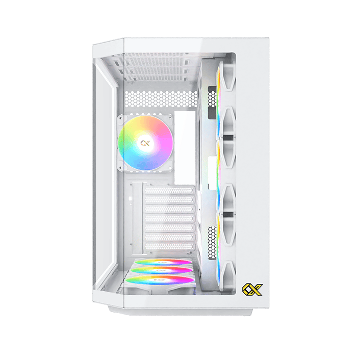 Xigmatek CUBI Mini-Tower Case White Tempered Glass - 7