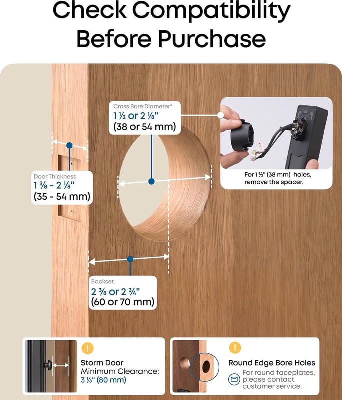 Eufy Smart Lever Lock C33 Fingerprint Wi-Fi Door Lock Black - 8
