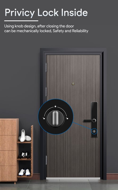 Locstar LS-A60 Smart Door Lock 6-in-1 WiFi App Fingerprint Keypad - 6