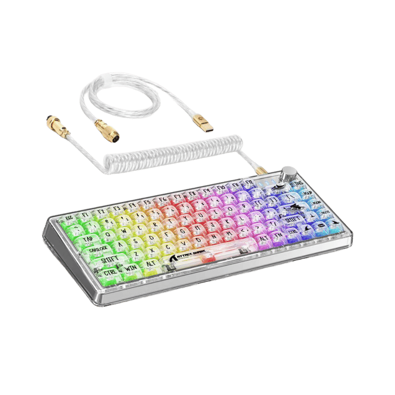 Attack Shark K75 Mechanical Gaming Keyboard Wireless 75% White - 8