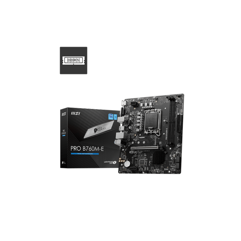 لوحة أم MSI B760M-E Pro B760 LGA1700 Micro-ATX DDR5 - 1