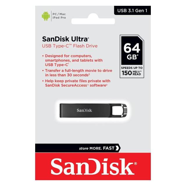 SanDisk Ultra 64GB USB Type-C Flash Drive - 5