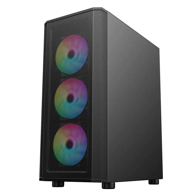 SAMA 3311B Mid-Tower ATX Case Black Tempered Glass - 3