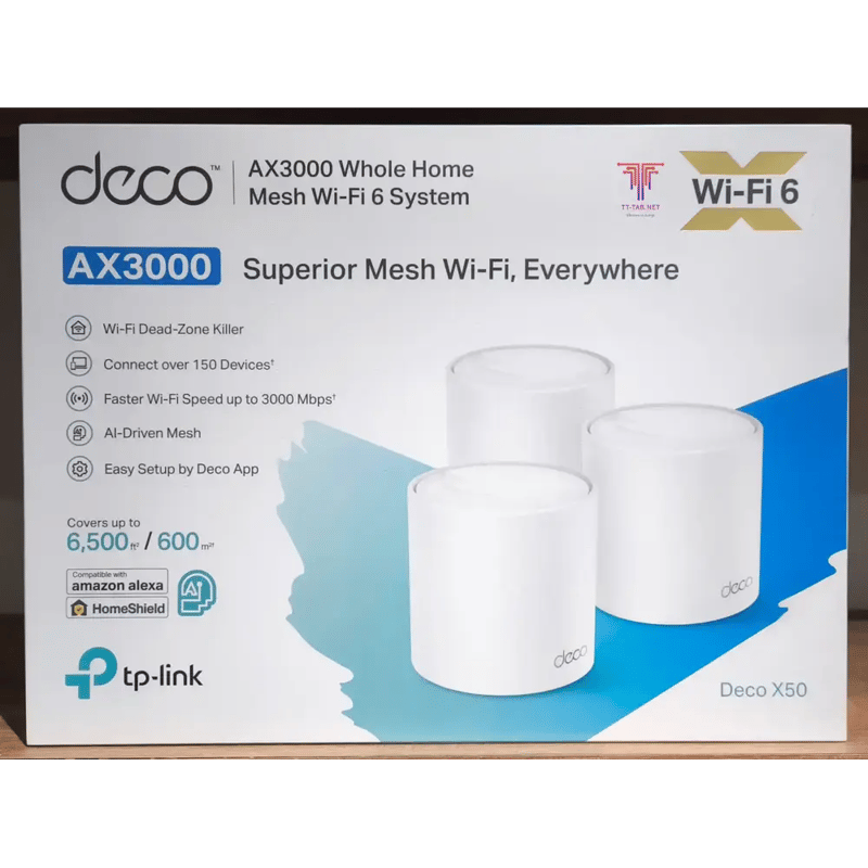 TP-Link Deco X50 AX3000 3-Pack WiFi 6 Dual-Band Mesh System - 9
