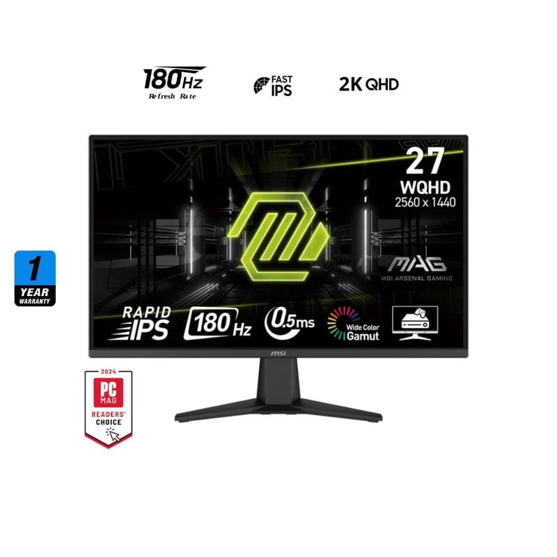 MSI MAG 275QF 27" QHD 180Hz IPS Gaming Monitor - 7