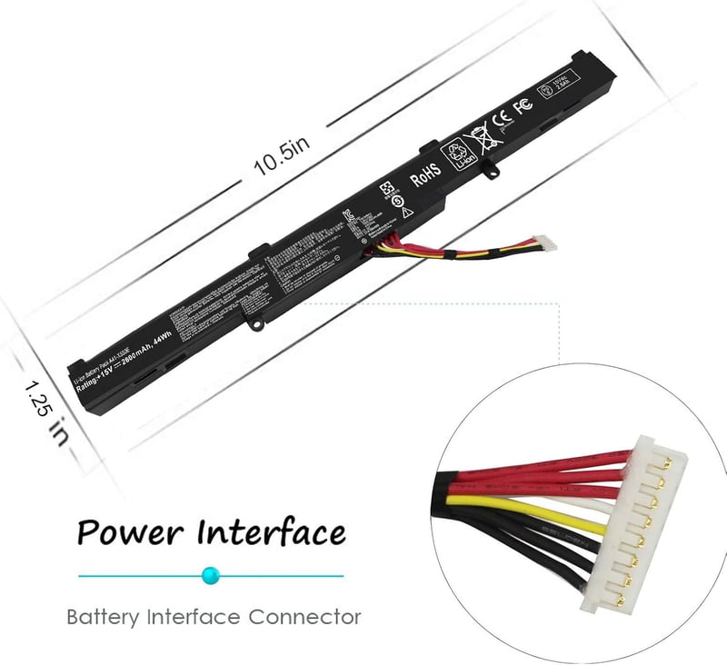 بطارية لابتوب Zoom A41-X550E ASUS R752LK X751LB - 3