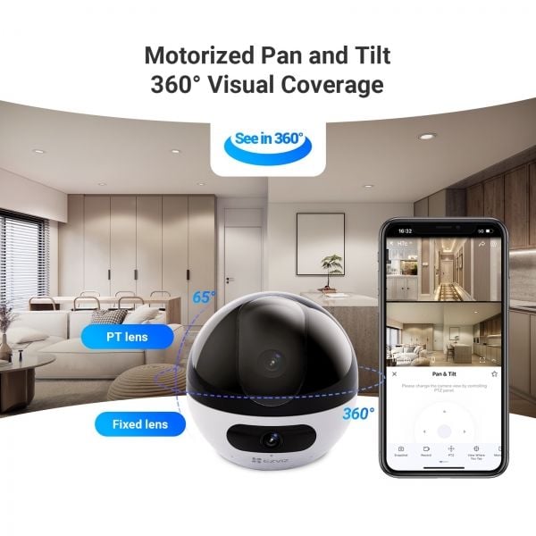 Ezviz C7 4MP Dual-Lens Indoor Wi-Fi Camera - 4