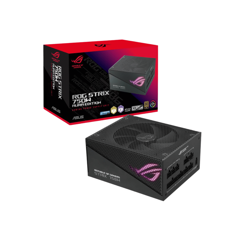 ASUS ROG STRIX GAMING 750W Gold Aura Edition, Full Modular, 80+ Gold, PCIe 5.0, ATX 3.0, Black - 6