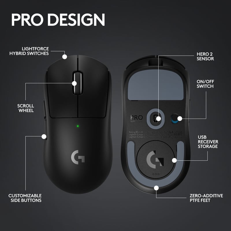 ماوس Logitech G PRO X Superlight 2 44000 DPI لاسلكي أبيض - 4
