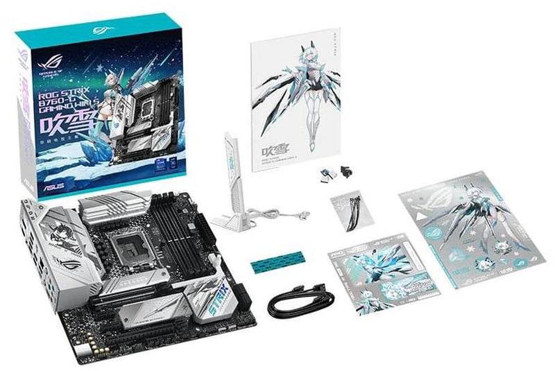 مذربورد أسوس ROG STRIX B760-G GAMING WIFI لمعالجات LGA 1700 مقاس Micro-ATX مع DDR5 و PCIe 5.0 - 5