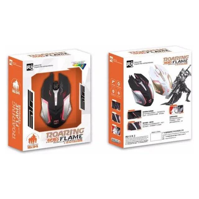 R8 1634 Wired Gaming Mouse 3600 DPI Black - 5